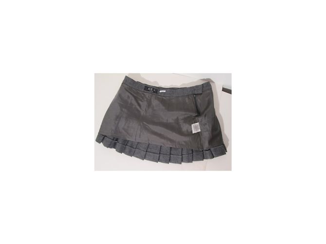 Minifalda plisada Iceberg Ice J de lana gris oscuro Gris antracita - vista 4