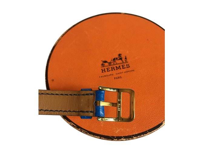 Hermès Kelly Azul Dorado - vista 6