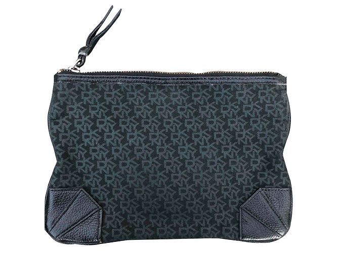 Duo de bolsos de mano Dkny en tela azul oscuro - vista 2