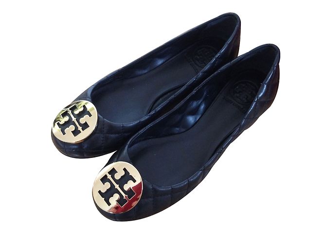 Sapatilhas Tory Burch em couro acolchoado preto 37 - vista 2