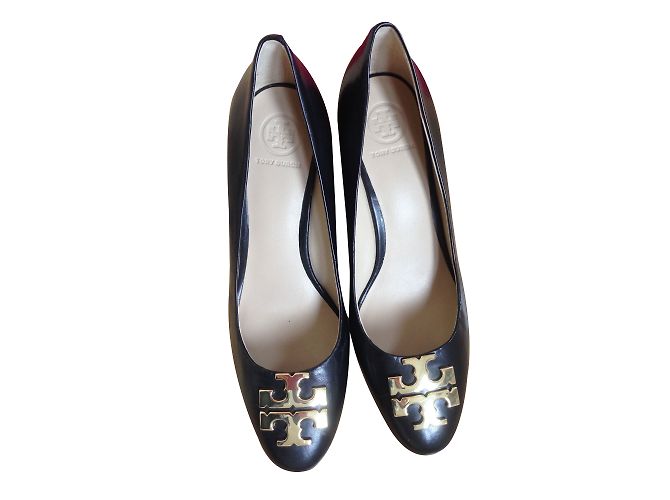Décolleté Tory Burch Raleigh in pelle nera Nero - vista 2