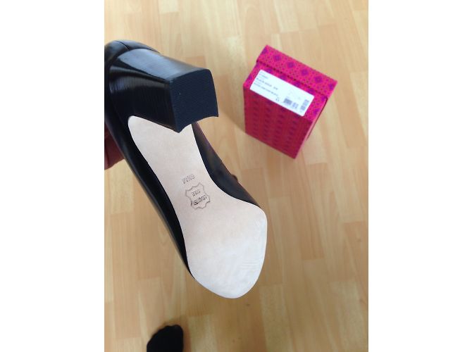 Décolleté Tory Burch Raleigh in pelle nera Nero - vista 5