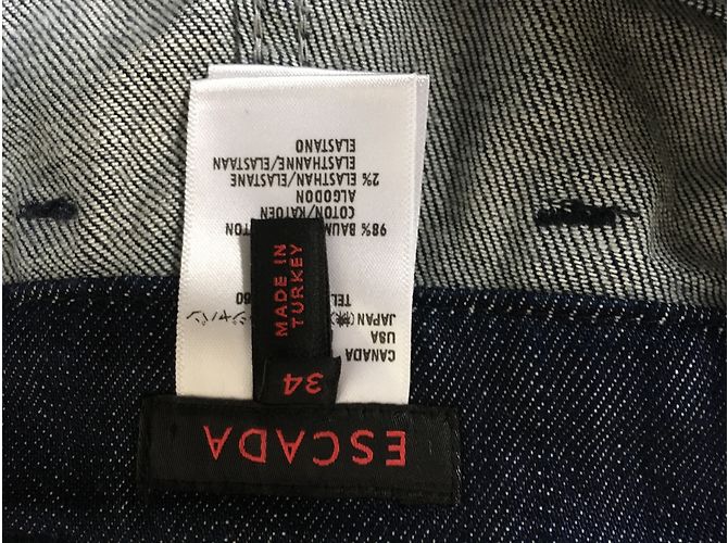 Escada Jeans mit hoher Taille Denim hellblau dunkelblau - Ansicht 4