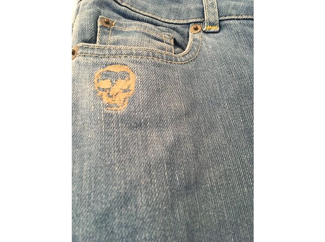 Zadig & Voltaire Vaqueros Denim Azul Claro Corte Recto - vista 3