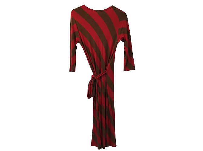 Vestido Cache Coeur Rayas Les Petites Marrón Coral Castaño - vista 2