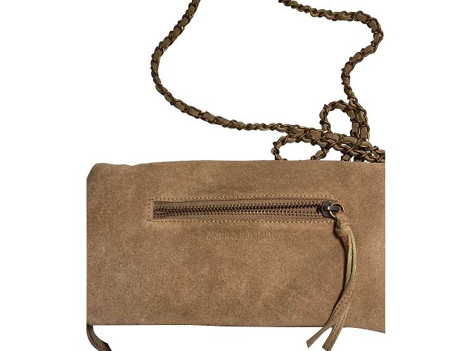 Clutch Zadig & Voltaire Rock Beige in Nubuck - vista 2
