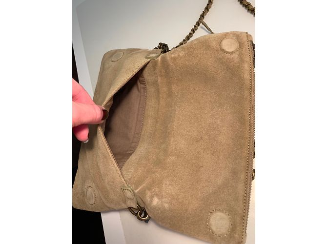 Clutch Zadig & Voltaire Rock Beige in Nubuck - vista 4