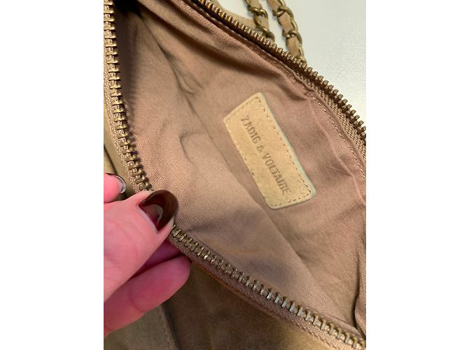 Clutch Zadig & Voltaire Rock Beige in Nubuck - vista 5