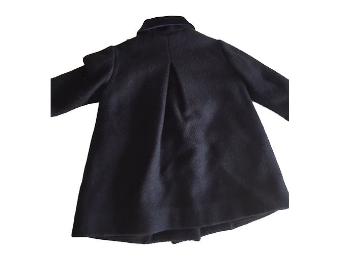 Autre Marque Armani wool coat navy blue girl 9-12 months - view 2