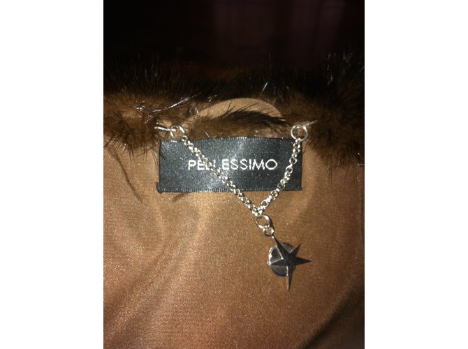 Abrigo de piel marrón Pellessimo Castaño - vista 7