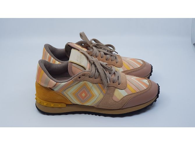 Sneakers Valentino Rockstud in pelle multicolore 39 - vista 3