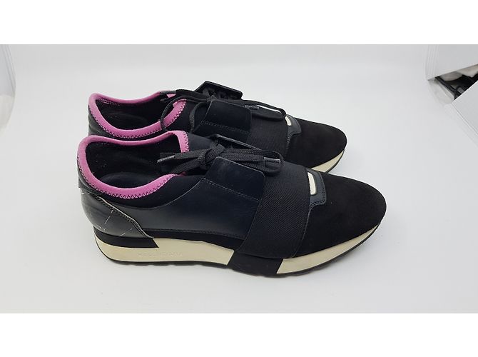 Balenciaga Race Sneaker schwarz Leder - Ansicht 3