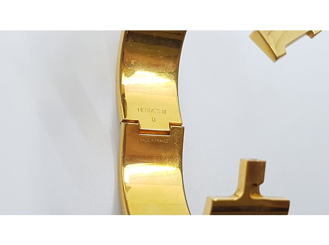 Hermès Pulsera Clic H Roja Dorado - vista 6