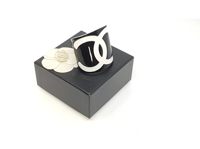 Chanel bofetada Negro Blanco - vista 2