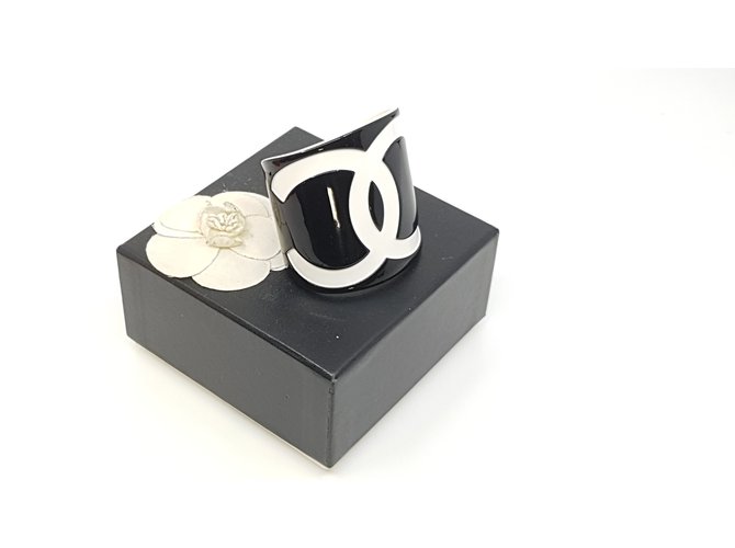Chanel bofetada Negro Blanco - vista 5