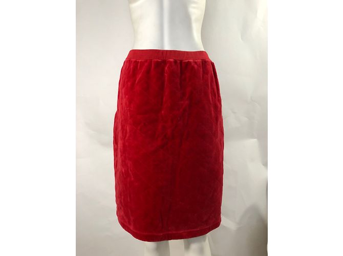 Falda Sonia Rykiel Rosa de Algodón Terciopelo Acolchado - vista 3