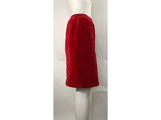 Falda Sonia Rykiel Rosa de Algodón Terciopelo Acolchado - vista 4