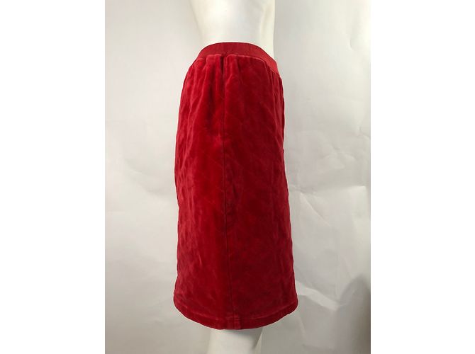 Falda Sonia Rykiel Rosa de Algodón Terciopelo Acolchado - vista 5