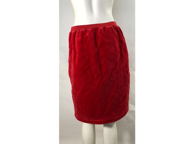 Falda Sonia Rykiel Rosa de Algodón Terciopelo Acolchado - vista 6