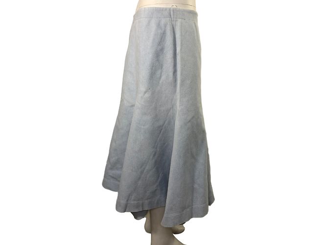 Falda midi de denim azul claro Angelo Tarlazzi - vista 6