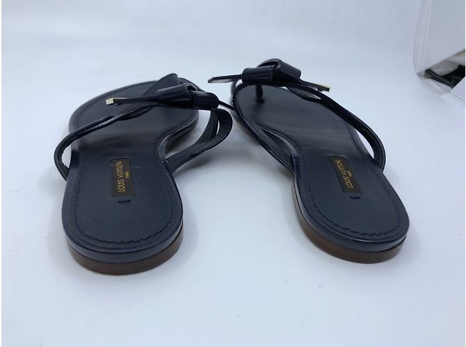 Louis Vuitton Sandali in pelle Blu navy - vista 6