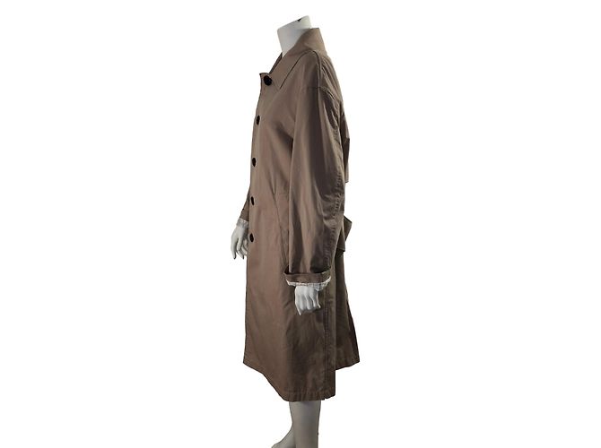 Gabardina Burberry de algodón rosa taupe Gris pardo - vista 5