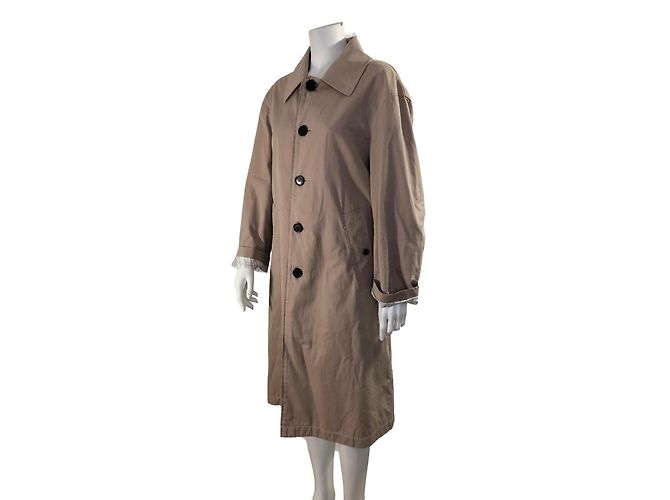 Gabardina Burberry de algodón rosa taupe Gris pardo - vista 6