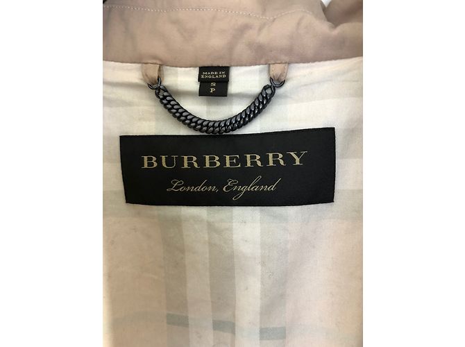 Gabardina Burberry de algodón rosa taupe Gris pardo - vista 7