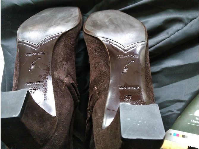 Botas Rene Caovilla de gamuza marrón Castaño - vista 5