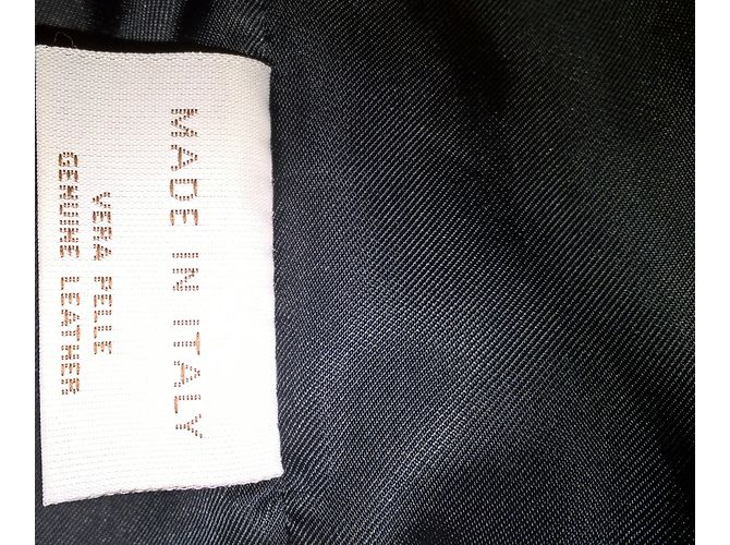 Giacca Smalto in pelle nera con zip Nero - vista 3