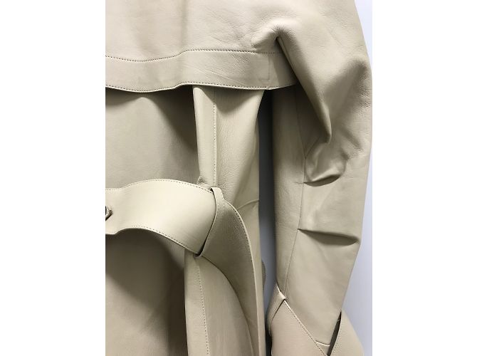 Chloé Gabardina de piel beige - vista 6