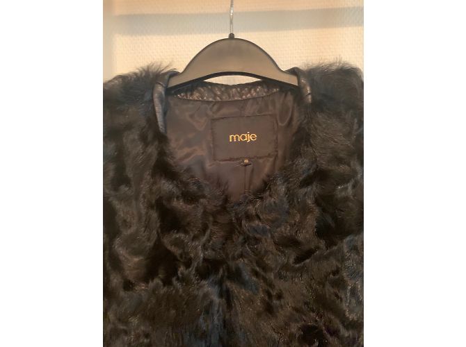 Cappotto in pelle Maje Rey Nero - vista 2