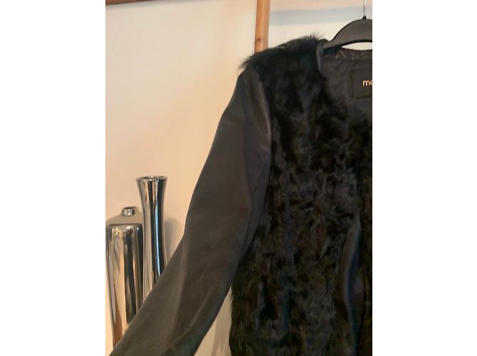 Cappotto in pelle Maje Rey Nero - vista 3