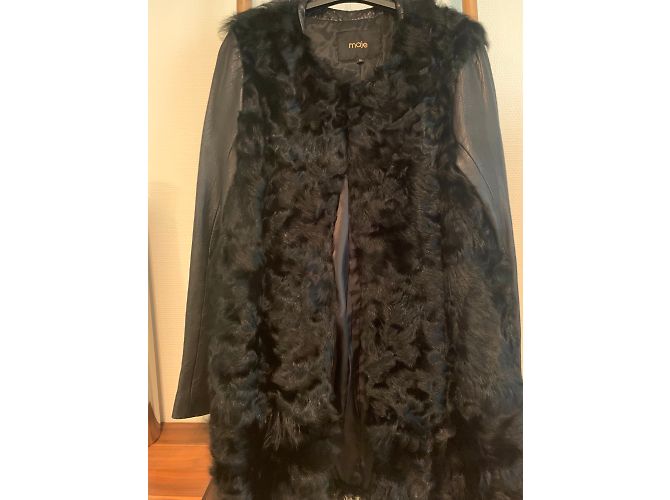 Cappotto in pelle Maje Rey Nero - vista 4