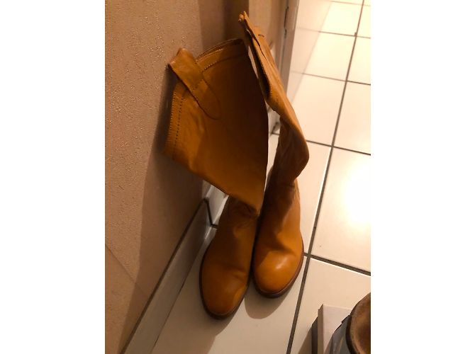 Botas Strategia de piel amarillas Amarillo - vista 2
