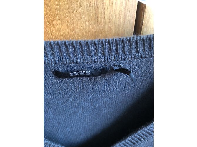 Ikks Grey V-neck Wool Sweater - view 3