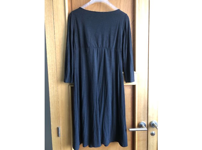 Weekend Max Mara Wollmischkleid mit Perlenstickerei Dunkelgrau Anthrazitgrau - Ansicht 4
