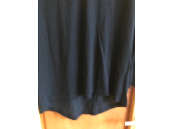 Ann Demeulemeester Top a Maniche Lunghe Nero Lana Lyocell - vista 4