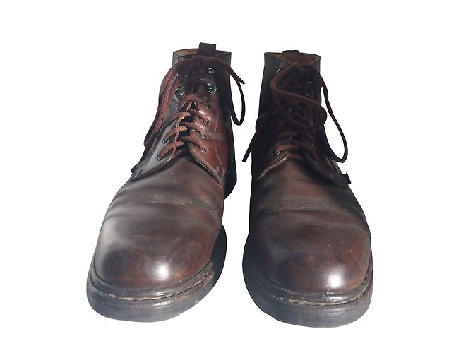 Botas Paraboot Arthe Marche II em couro marrom escuro Castanho escuro - vista 2