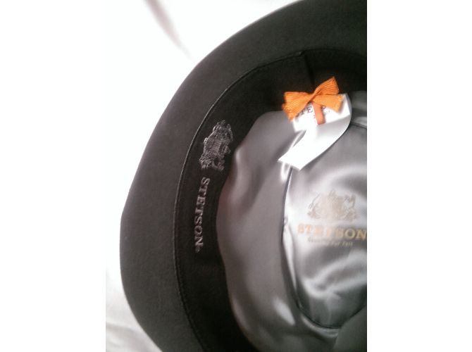Autre Marque Cappello Fedora Stetson Penn Grigio in Feltro - vista 6