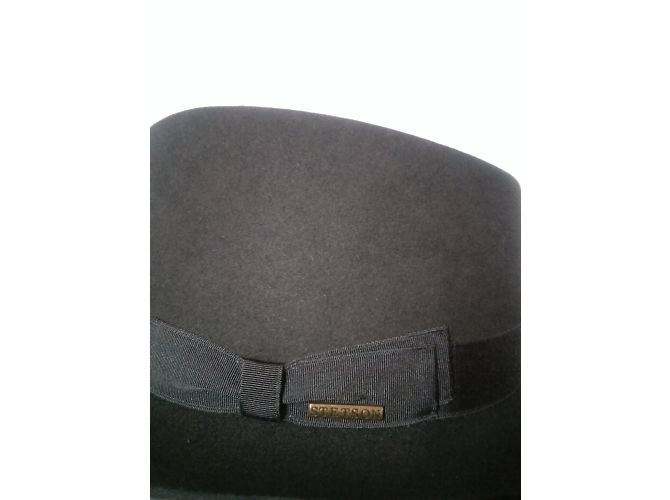 Autre Marque Cappello Fedora Stetson Penn Grigio in Feltro - vista 7