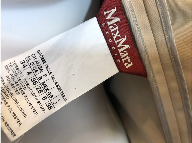 Max Mara Gabardina Beige - vista 7