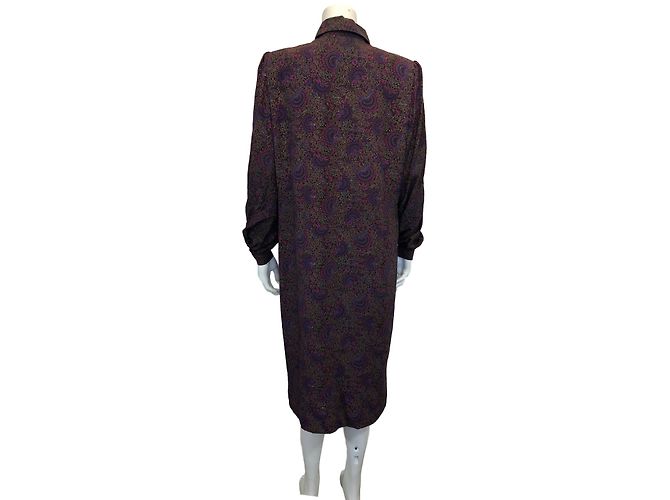 Jean Louis Scherrer Seidenkleid Silber M/L - Ansicht 2