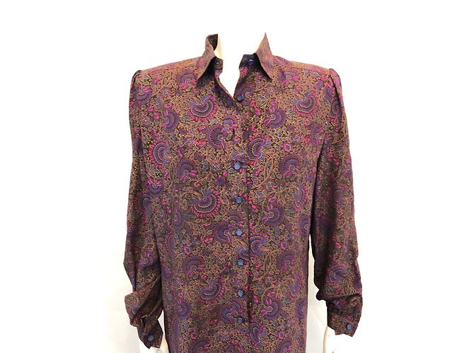 Jean Louis Scherrer Seidenkleid Silber M/L - Ansicht 4