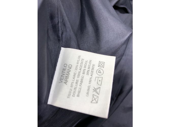 Abrigo de lana azul Armand Ventilo - vista 8