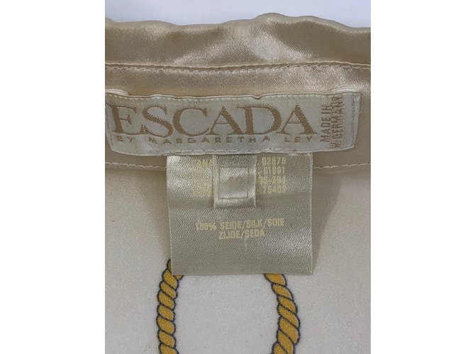 Camicetta Escada in seta crema Crudo - vista 9