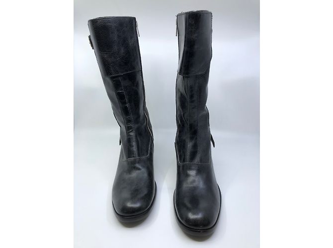 Botas Moma de cuero negro - vista 5