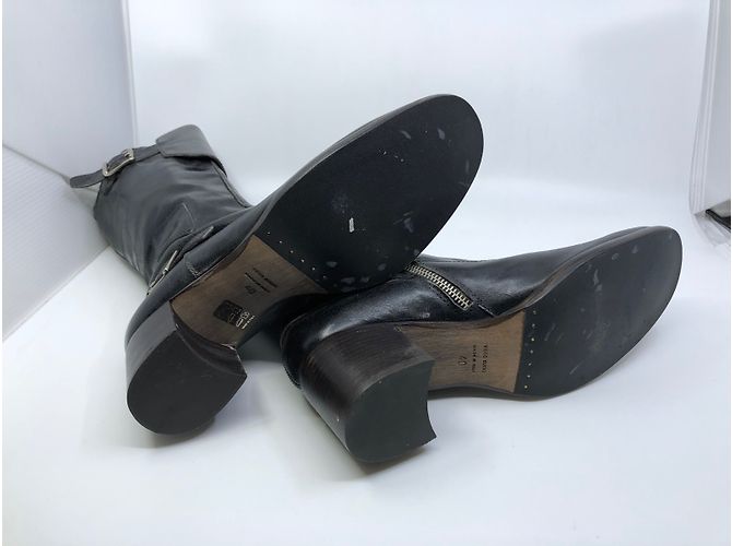 Botas Moma de cuero negro - vista 7