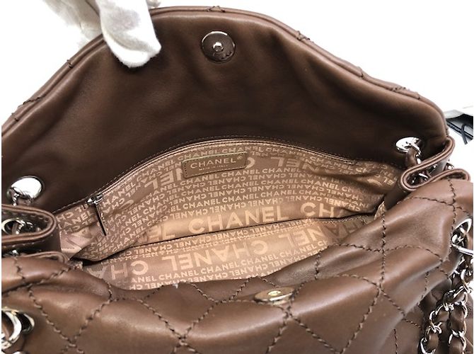 Borsa Chanel in pelle marrone - vista 15