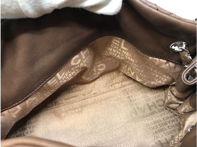 Borsa Chanel in pelle marrone - vista 16